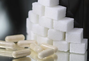 Zucker und Tabletten